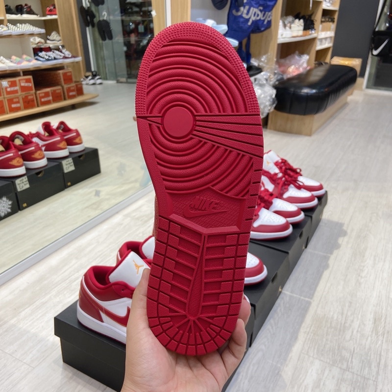 [CHÍNH HÃNG] Giày Jordan 1 Low 'Cardinal Red' (553560-607)