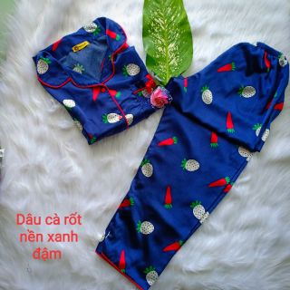 Đồ bộ mặc nhà pijama lụa satin cao cấp