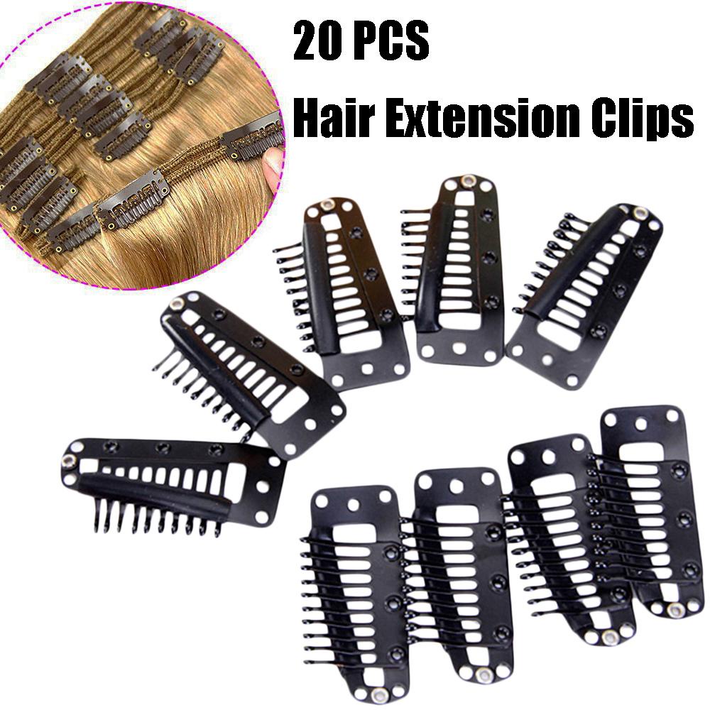 JARRED Set 10 Kẹp Tóc Màu Đen Bằng Cao Su Hình Giọt Nước