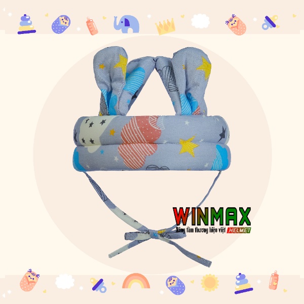 > Mũ Bảo Hiểm Tập Đi Cho Bé Siêu Cute 06 Tháng Đến 36 Tháng Tuổi, Bảo Hành 06 Tháng