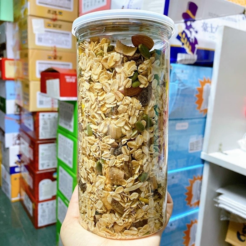 NGŨ CỐC GRANOLA HŨ PET 500Gr Chuẩn Hàng Công Ty