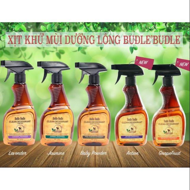 XỊT KHỬ MÙI DƯỠNG LÔNG BUDLE CHO CHÓ CHAI 530ML