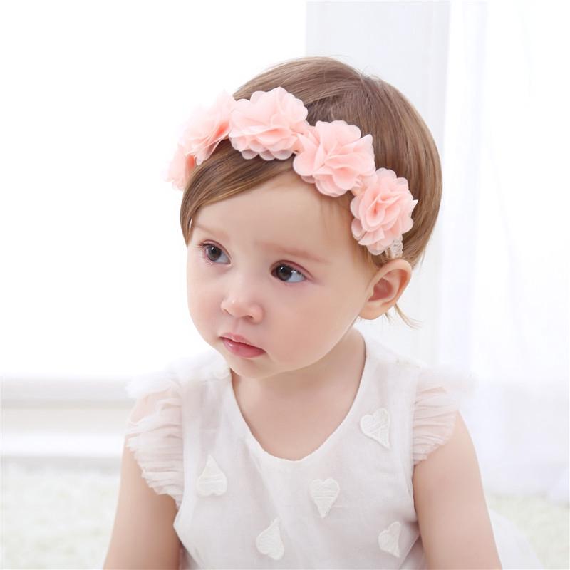 Băng Đô Cài Tóc Đính Hoa Phong Cách Hàn Quốc Cho Bé Gái