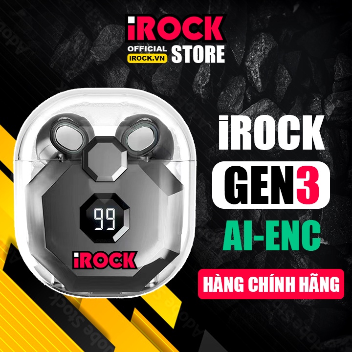 Tai Nghe Bluetooht iRock XT Gen3 - Tai Nghe Không Dây Chơi Game - Mic Đàm Thoại Rõ Nét - Âm Thanh HD Giảm Tiếng Ồn