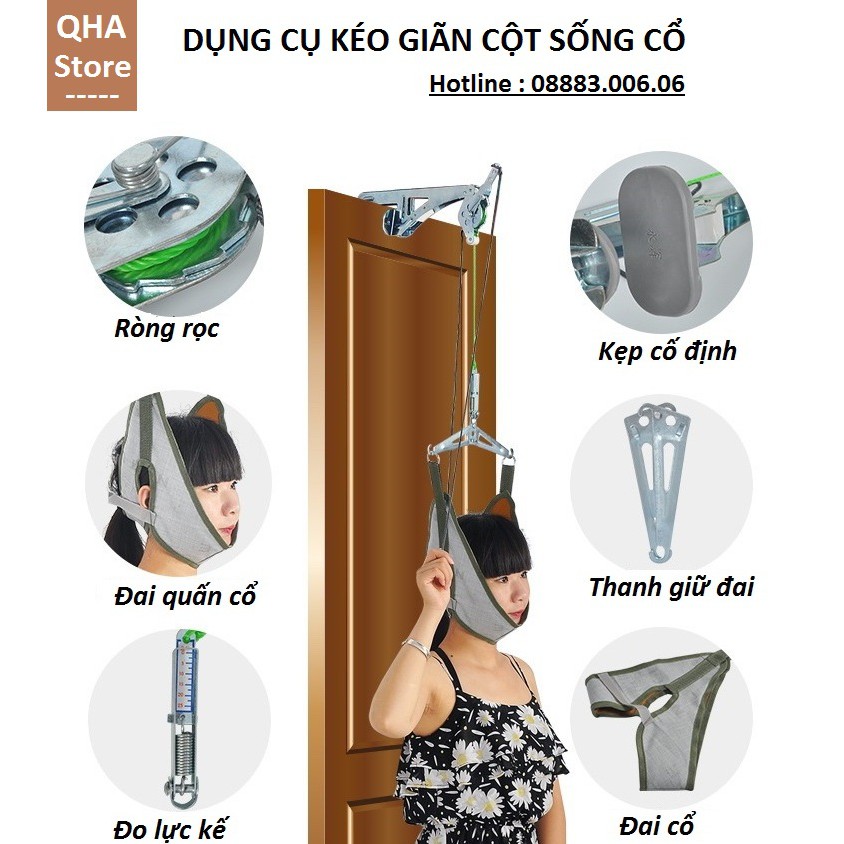 ✈️[Freeship] Dụng cụ kéo giãn cột sống cổ [Loại kẹp cửa]