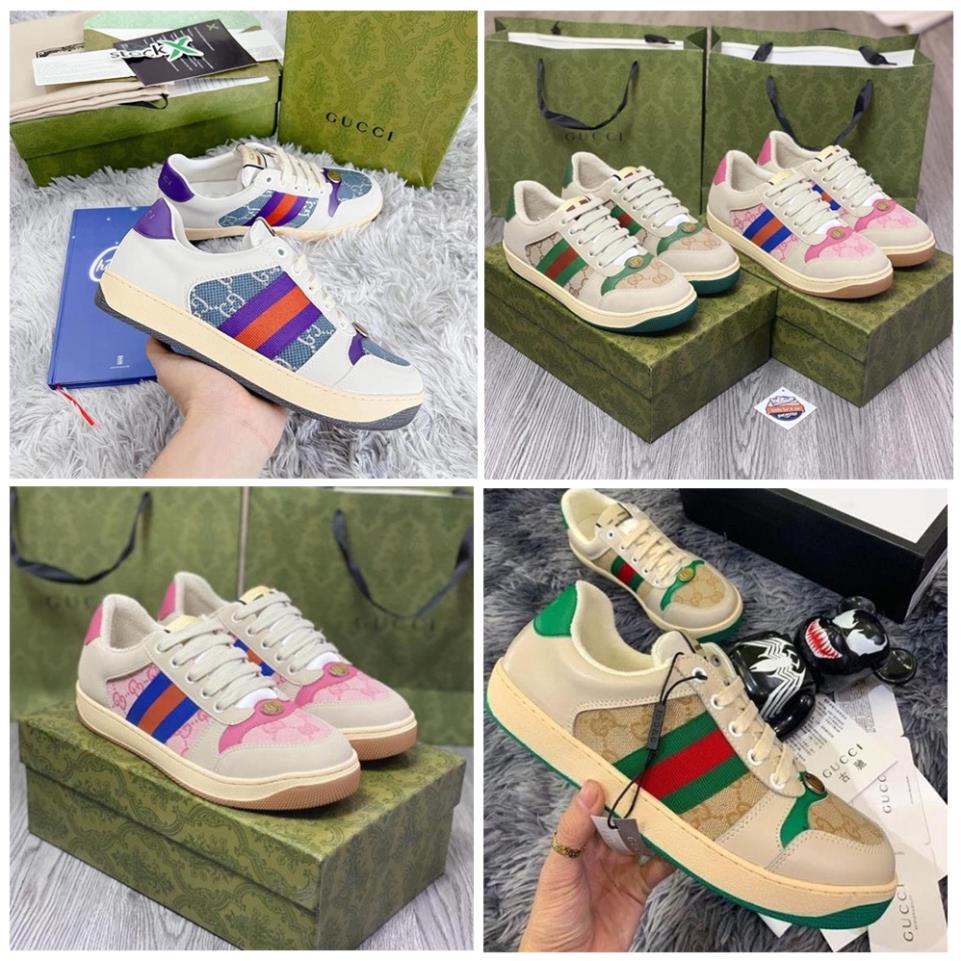 Giày thể thao Gucci Sơn Tùng nhiều màu, giày sneaker GC Hải Tú Sơn Tùng hồng xanh mới nhất dành cho nam nữ Full box 🍇