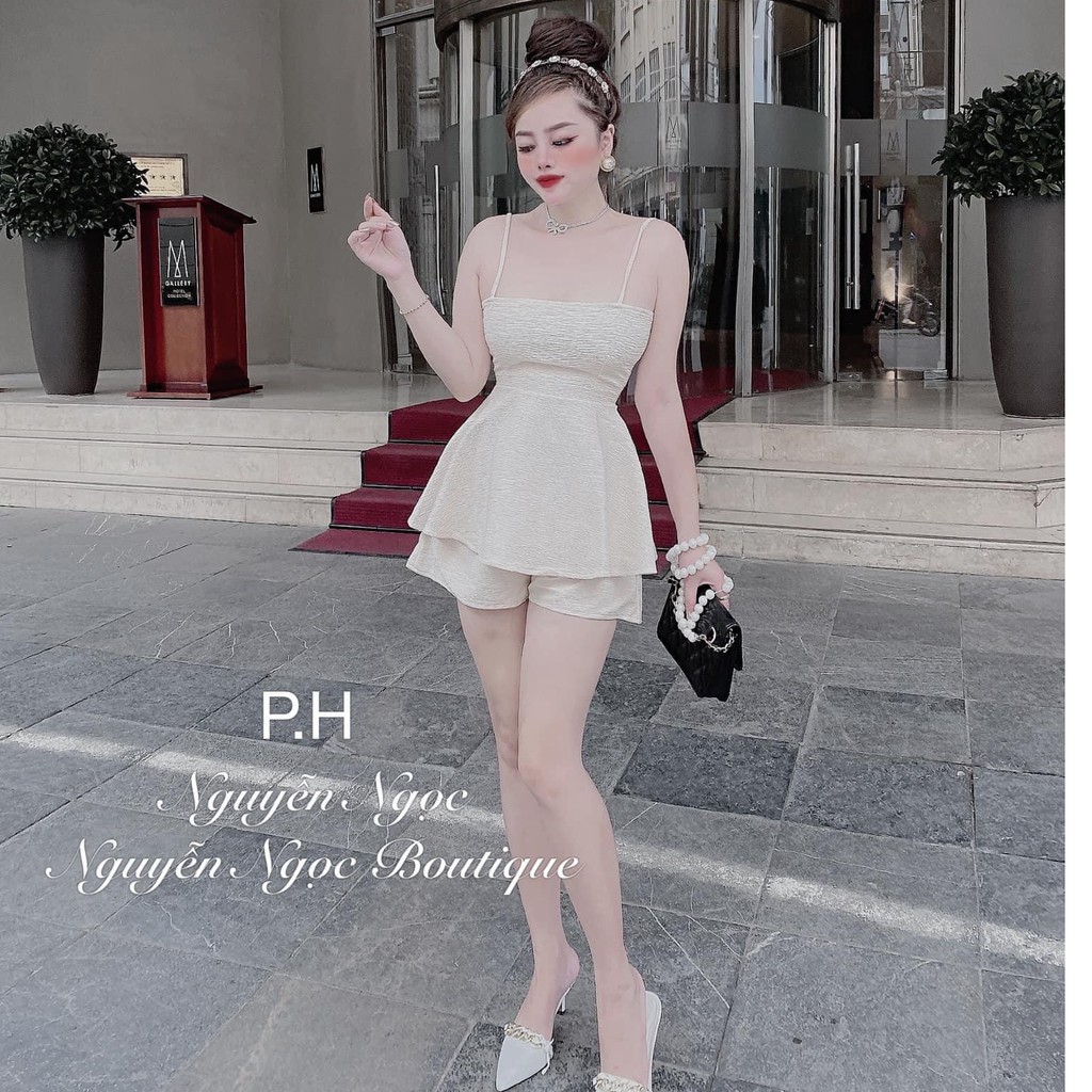 Set đồ nữ cá tính, set quần short áo dây đi chơi sang chảnh mùa hè đẹp 8A00164 | BigBuy360 - bigbuy360.vn