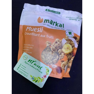 Ngũ cốc giòn trái cây hữu cơ Muesli Crunchy Markal 375g