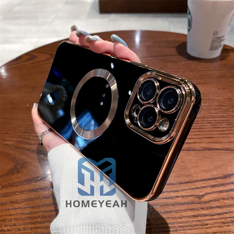 Ốp Điện Thoại Silicon Mạ Điện Chất Lượng Cao Hỗ Trợ Sạc Không Dây Cho iPhone 12 13 11 Pro Max ip13