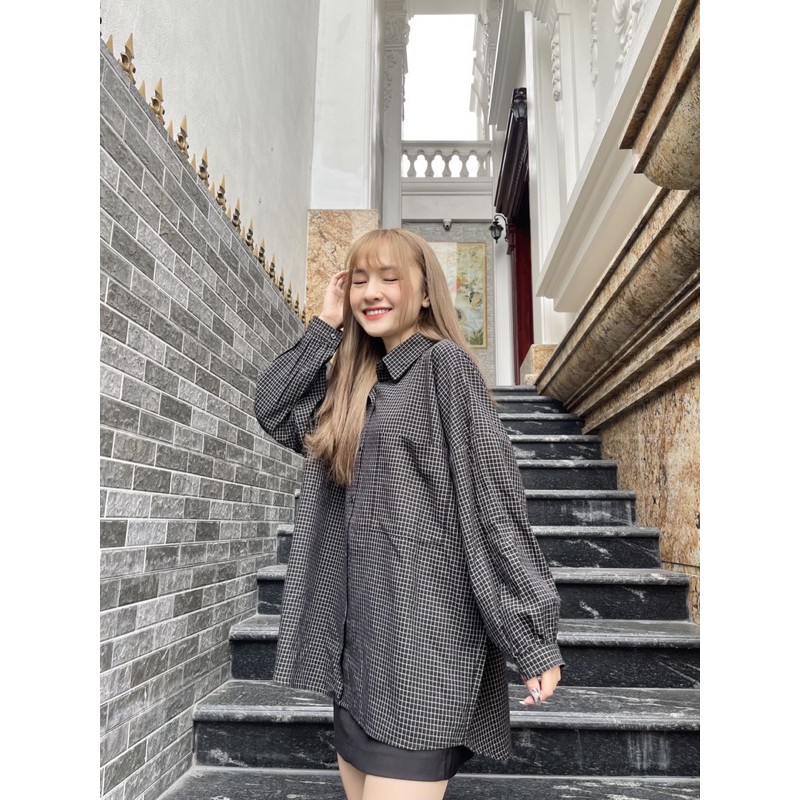 Áo sơ mi kẻ CARO NHÍ tay rộng - 5 nàu kẻ | BigBuy360 - bigbuy360.vn