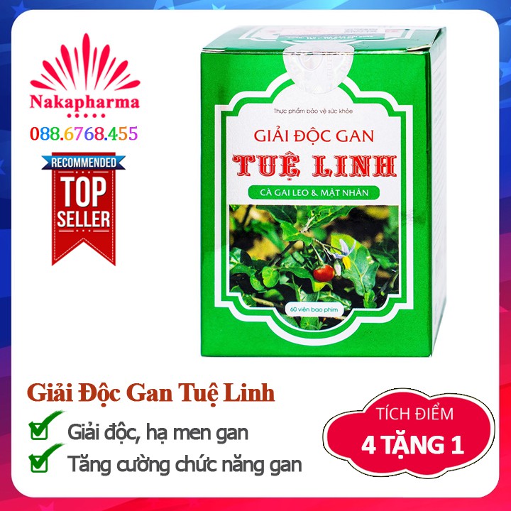 ✅ [4 TẶNG 1] Giải Độc Gan Tuệ Linh - Từ cà gai leo & mật nhân – Giúp tăng cường chức năng gan, hạ men gan