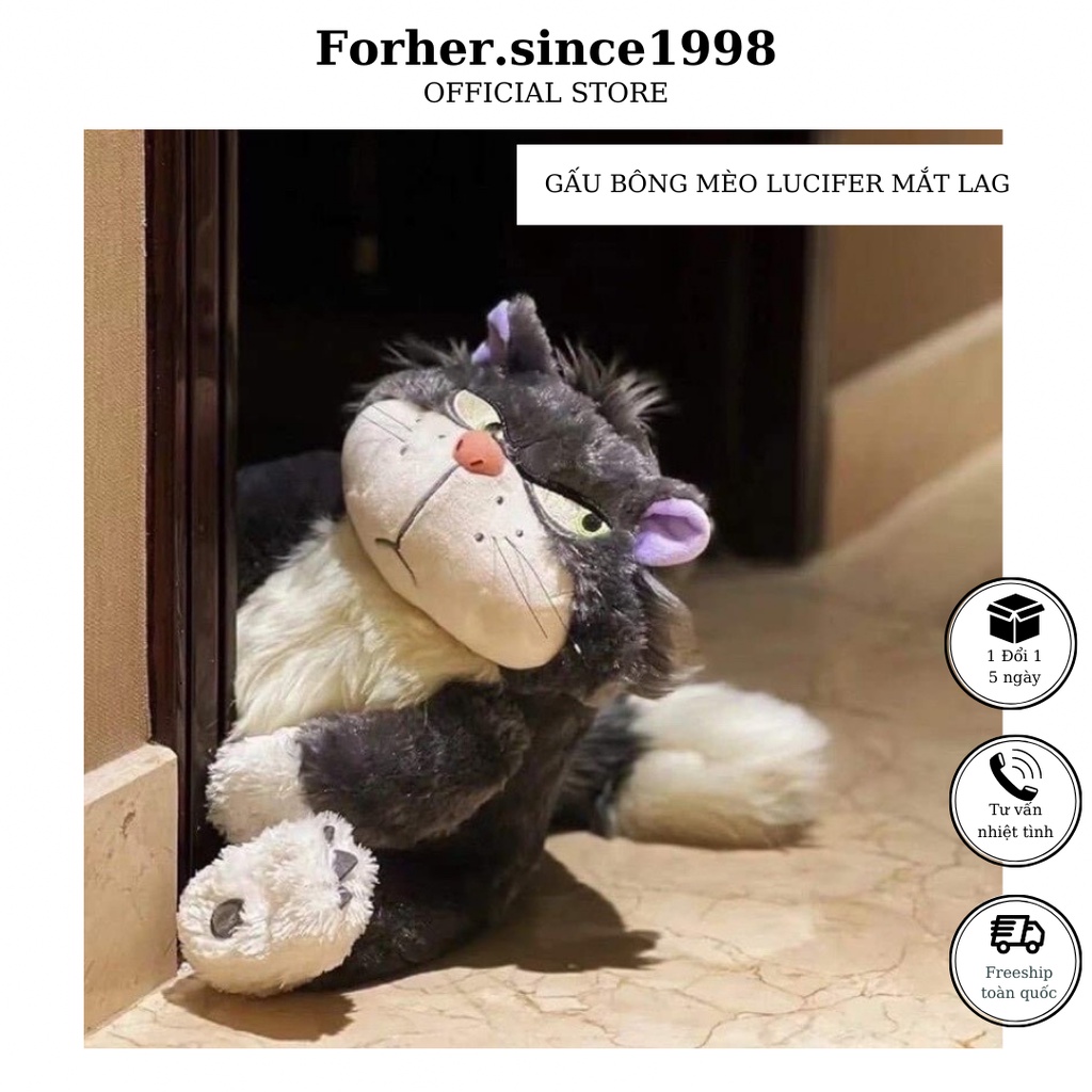Gấu bông mèo Lucifer cau có Forher.since1998