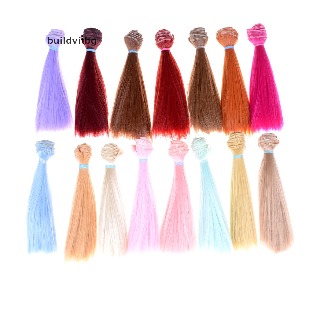 1 Bộ Tóc Giả Dài 15cm Dày Dặn Màu Sắc Tự Nhiên Dành Cho Búp Bê 1 / 3 / 1 / 4 1 / 6 bjd