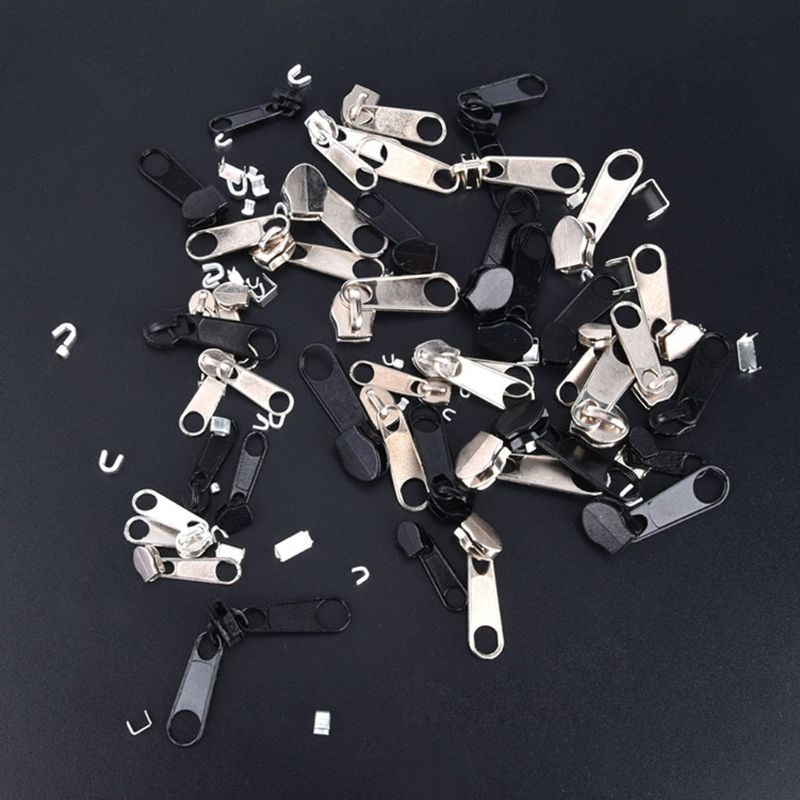 Set 85 Phụ Kiện Khóa Kéo Kim Loại Thay Thế Cho Quần Áo