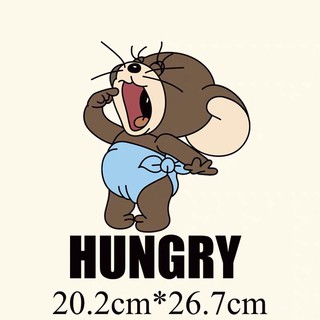 Sticker ủi dễ thương - mẫu chuột đói