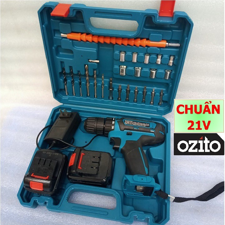 Khoan pin OZITO 21v, có phụ kiện