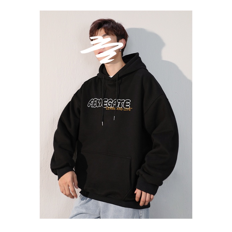 Áo Hoodie Mũ Trùm Đầu Phối Họa Tiết Chữ ABNEGATE Phong Cách, Nỉ Ngoại 2 Lớp Trẻ Trung Năng Động Hợp Mọi Lứa Tuổi