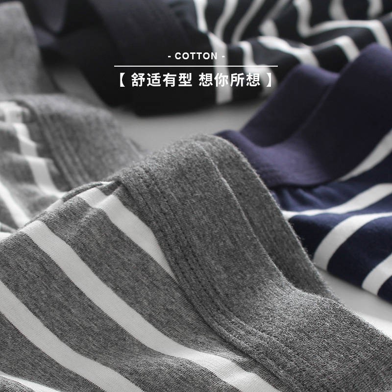 Bộ 3 Quần Lót Boxer Cotton Sọc Ngang Gợi Cảm Cho Nam 95
