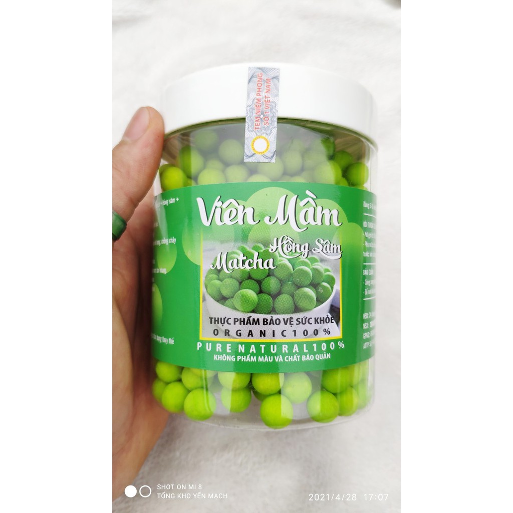 Viên Mầm Đậu Nành Nở Ngực, Đẹp Da, Tăng Sinh Lý Nữ,  Viên Mầm Hồng Sâm Matcha có Chứng Nhận An Toàn Thực Phẩm
