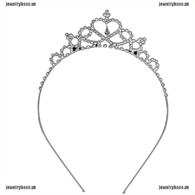 [Base] 1pcs Baby Girls Princess Hairband Child Party Bridal Crown Headband Crystal Diamond Tiara [VN]