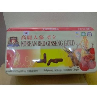 Viên bổ Korean red ginseng gold Giúp bồi bổ cơ thể, ăn ngủ ngon, cho người suy nhược cơ thể