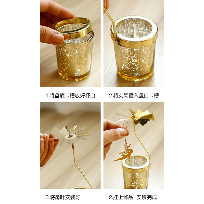 Giá để nến hình cối xay gió lãng mạn