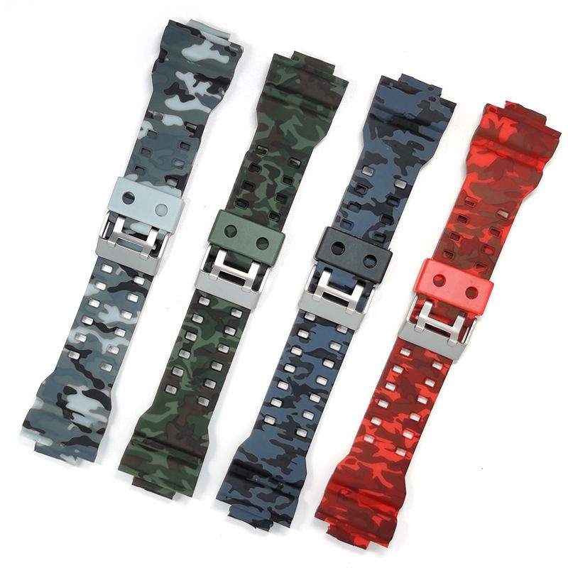 YIFILM Dây Đeo Họa Tiết Rằn Ri 16mm Cho Đồng Hồ Casio g-shock GLS GD GA110 GA100 GD120