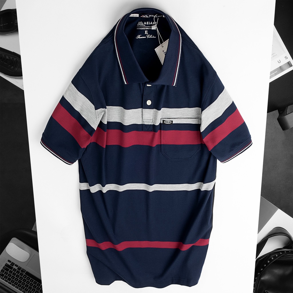 Áo Thun POLO  Nam Lớn Tuổi Có Túi BIG SIZE 90KG -Áo Thun Nam Có Túi Trung Niên ( chất liệu 100% cotton mềm mịn)