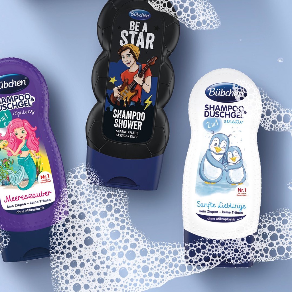 Bộ sản phẩm sữa tắm &amp; Dầu gội 2in1 Bubchen Nestle Đức ( Dành cho bé từ 3 tuổi trở lên )  Lọ 230ml