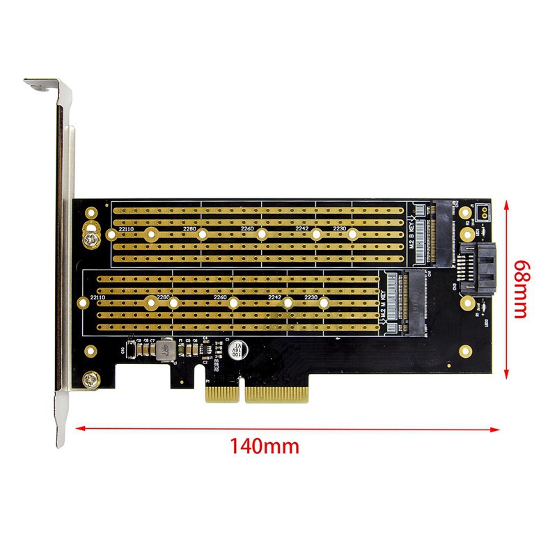 Card Mở Rộng Pci-E X4 M.2 B & M Key Nvme Ssd Pcie M.2 Nvme Ssd Thẻ