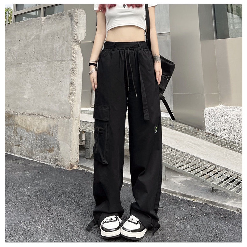 Quần Yếm Jean Dài Ống Rộng Phong Cách retro Thời Trang Cho Nữ