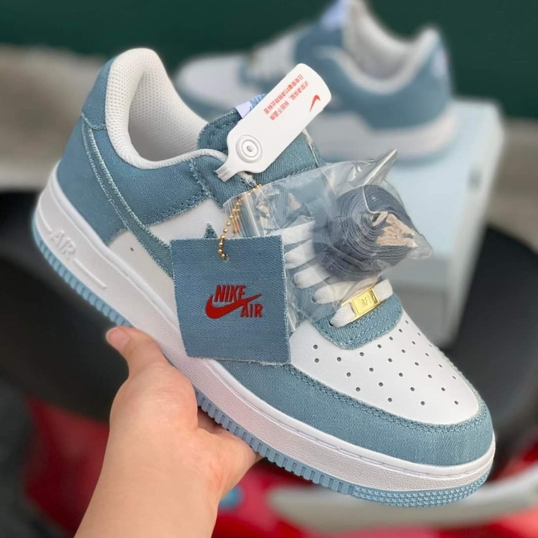 Giày Nike_Air Force 1 Nam Nữ, Giày AF1 vải bò cổ cao, cổ thấp cao cấp Hàng Đẹp Full Box 36_43
