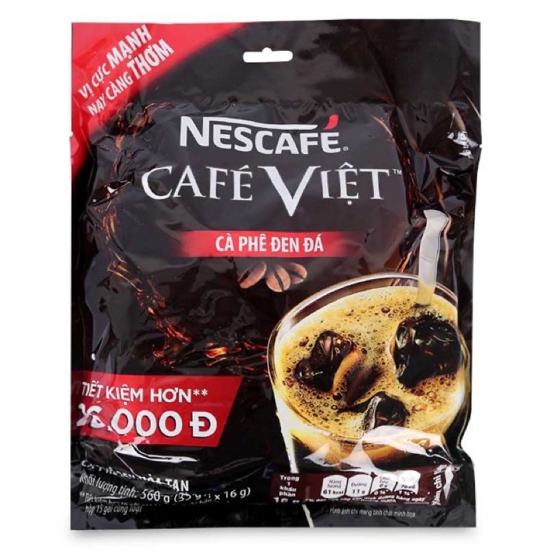 Cà phê đen hòa tan NesCafé Café Việt 560g (16g x 35 gói)