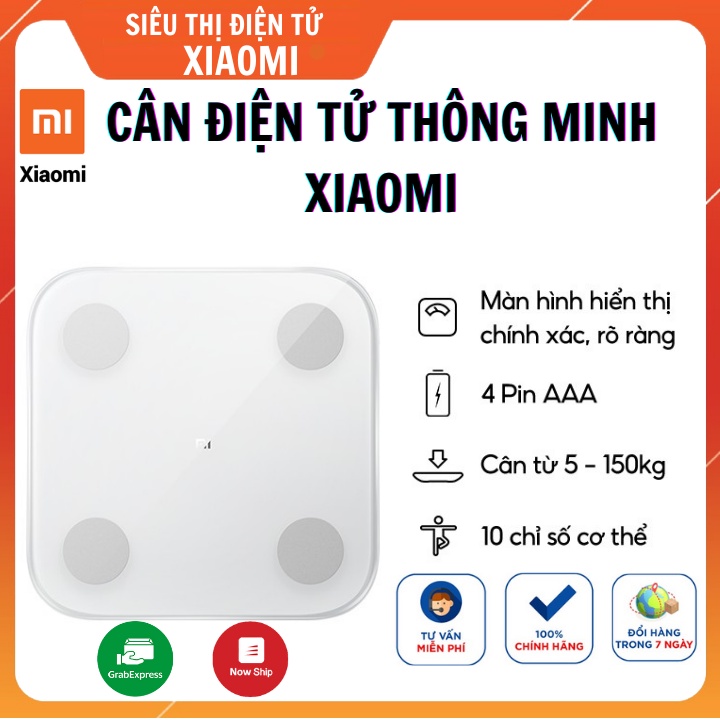 Cân Điện Tử Thông Minh Bluetooth Xiaomi Body Fat Scale 2 Universal - Bác Sĩ Gia Đình, Trợ Lý Sức Khỏe [Bảo Hành 2 Năm]