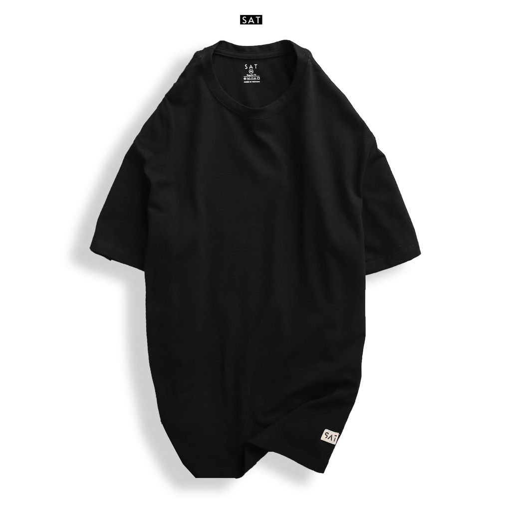 Áo thun trơn, T'shirt Basic cổ tròn SAT TS-03 unisex, vải cotton mềm mịn, dày dặn, trẻ trung chuẩn form