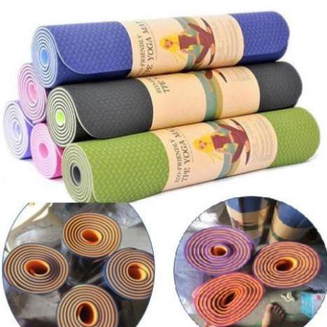 Thảm tập Yoga, Gym, Fitness Cao Cấp dày 6mm (TÙY CHỌN) TPE Hàn Quốc(Kèm Túi Đựng Và Dây Buộc Thảm Sang Trọng).