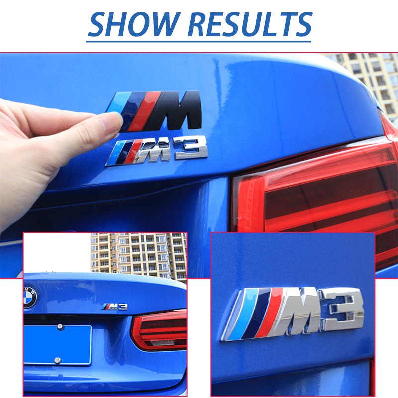 Miếng dán logo ABS trang trí xe hơi Bmw M E90 M1 M2 M3 M4 M5 M6 M760 M8