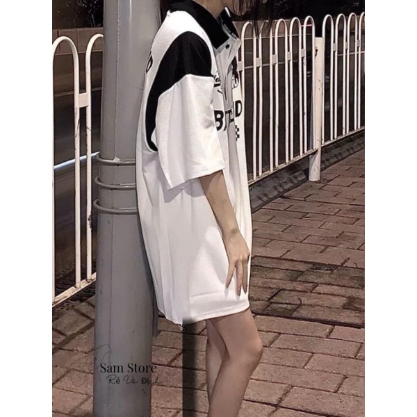 Áo thun cotton tay lỡ unisex- ÁO POLO CHỮ BATTLE -- MẪU HOT 2022