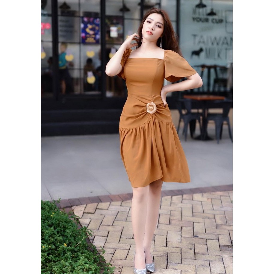 Váy xoè tay ngắn 2385 *kèm hình thật - CÓ BIG SIZE