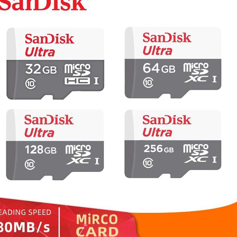 Thẻ Nhớ Sandisk 32gb 64gb 128gb 256gb Ultra Class10 80mbps Micro Sd - 97