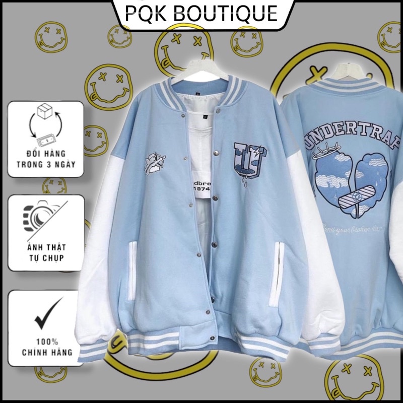 Áo Bomber Jacket Nỉ Lót Dù Hình Thêu 2 mặt UNDERTRAP
