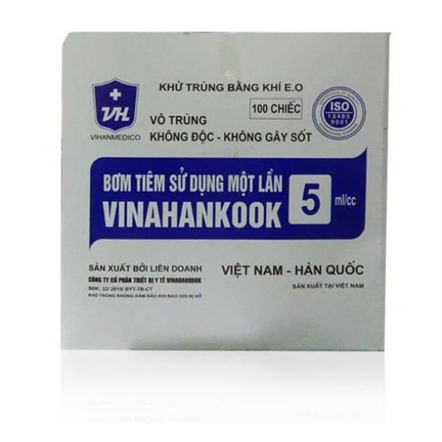 Hộp 100 cái xylanh Vinahancook 5ml/cc