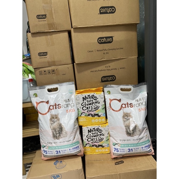 Cát vệ sinh đậu nành cho mèo - Cature 6L siêu khử mùi và tiết kiệm