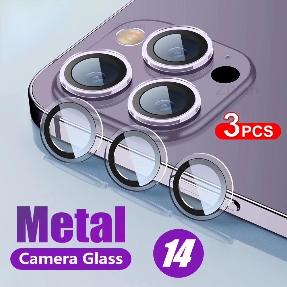 Set 3 / 2 Khung Kim Loại Bảo Vệ Ống Kính Máy Ảnh Cho iPhone 14 Pro Max 13 Pro Max 11 12 mini 13