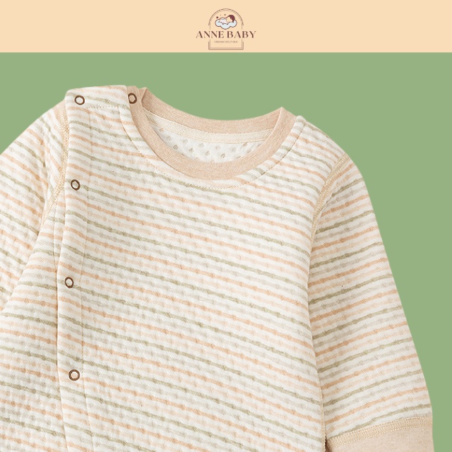 Bodysuit Cho Bé Trai Bé Gái 6-24 Tháng Cotton Organic, Body Dài Tay Cho Bé Sơ Sinh Hữu Cơ Tự Nhiên, Áo Liền Quần Cho Bé