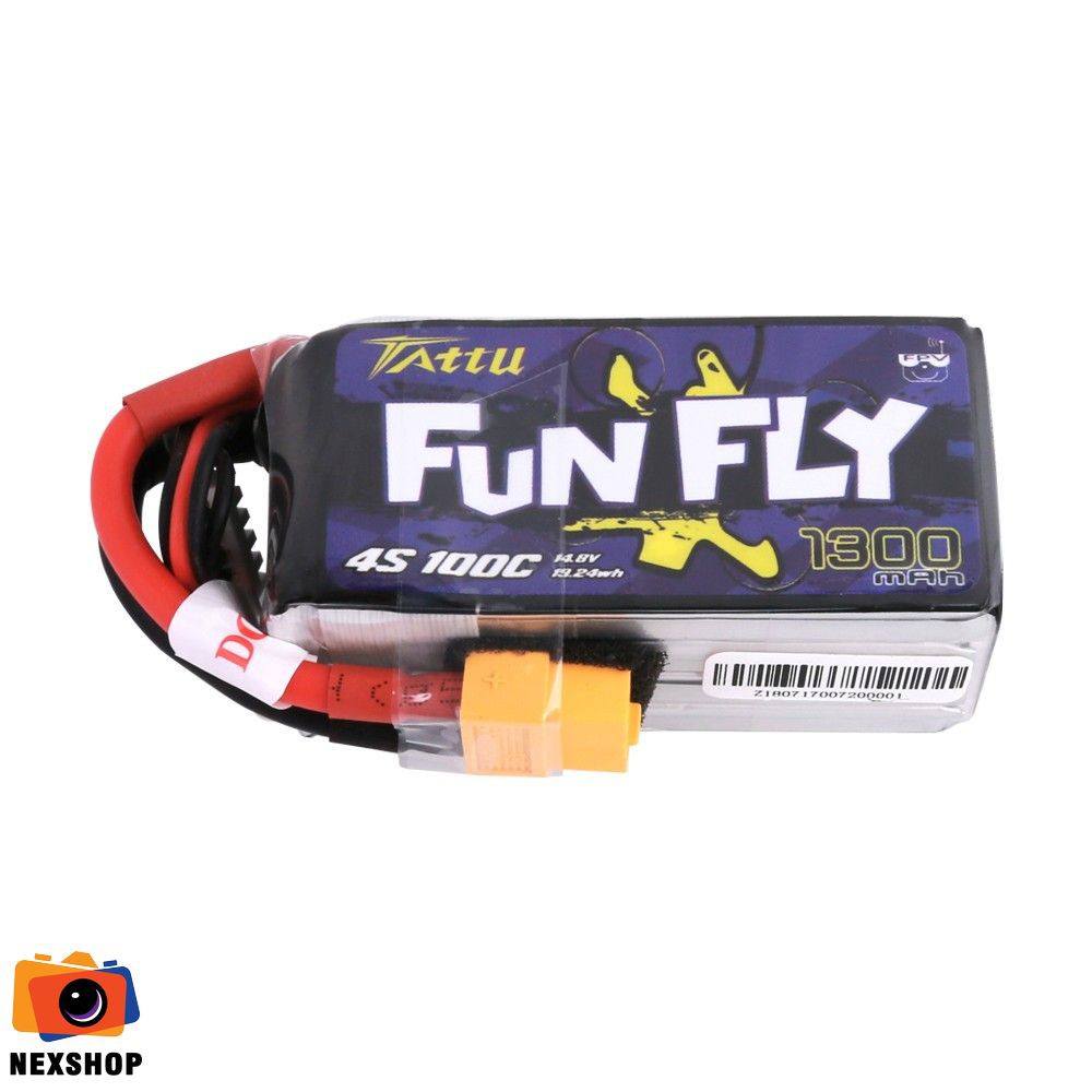 Pin Lipo cho máy bay xe hơi điều khiển Tattu FunFly 1300mAh 100C 14.8V