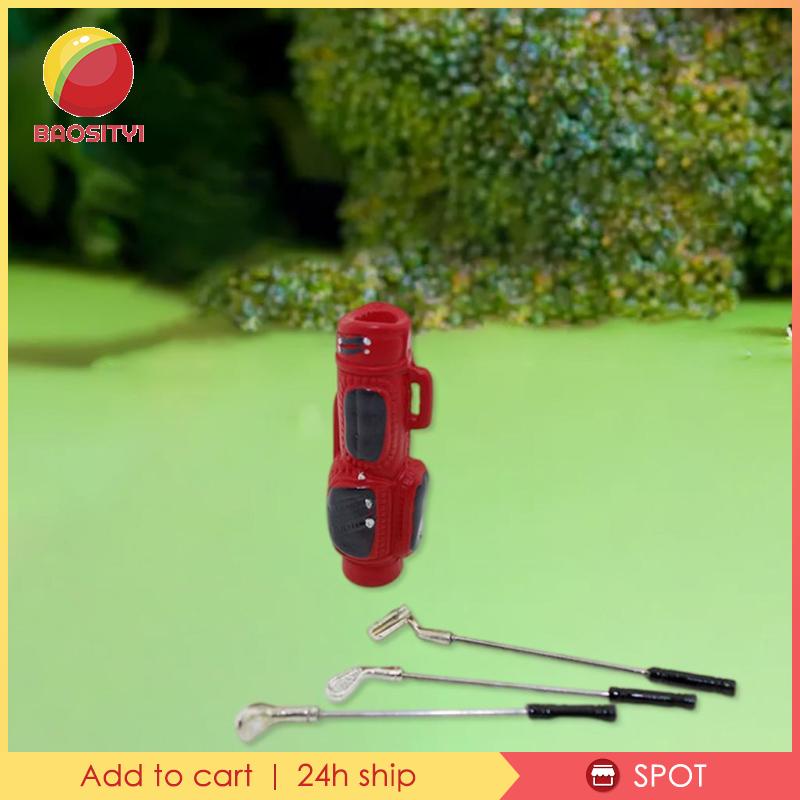 [Baosity 1] 1 / 12 Hoặc 1 / 6 Đồ Chơi Sân Golf Cho Nhà Búp Bê Kèm Túi Đựng Màu Đỏ