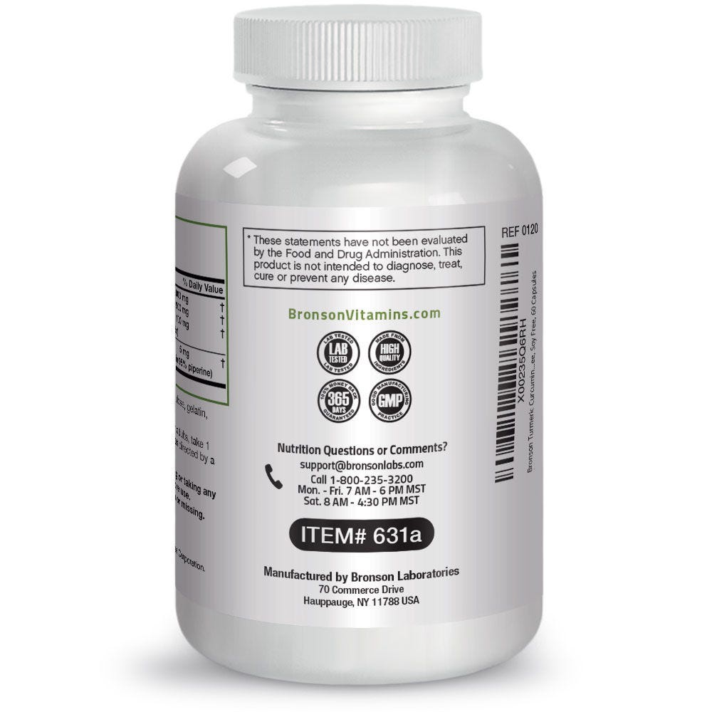 Organic Vitamin Turmeric Curcumin Extract - 60/120 viên Mỹ - Nano nghệ hỗ trợ viêm loét dạ dày, bổ xương khớp