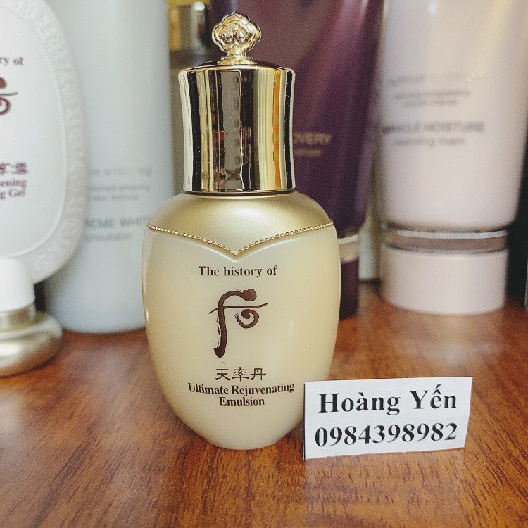 [DATE2023]1 LỌ Sữa dưỡng Whoo tái sinh cao cấp Ultimate Rejuvenating Emulsion 25ml-Hàng cty bỏ tem vỡ-tách set - ko hộp