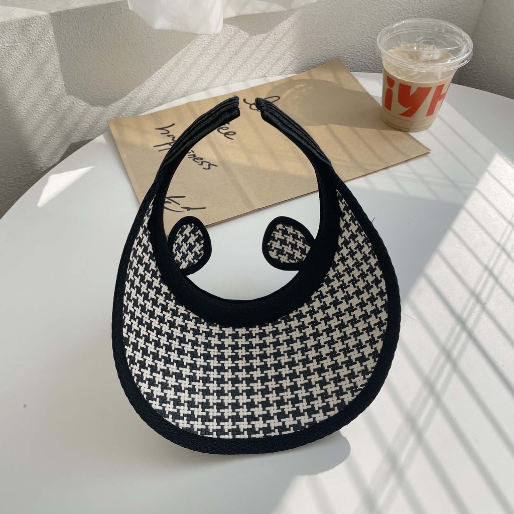 Mũ Cói Hở Chóp Tai Thỏ Chống Nắng Dễ Thương Cho Bé